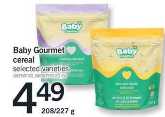 Fortinos Baby gourmet cereal, 208/227 g offer