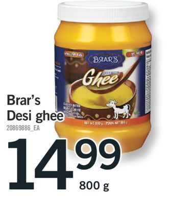 Fortinos Brar's desi ghee, 800g offer