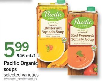 Fortinos Pacific organic soups, 946 ml/1 l offer