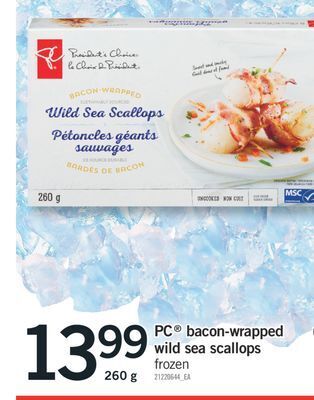 Fortinos Pc® bacon-wrapped wild sea scallops, 260 g offer