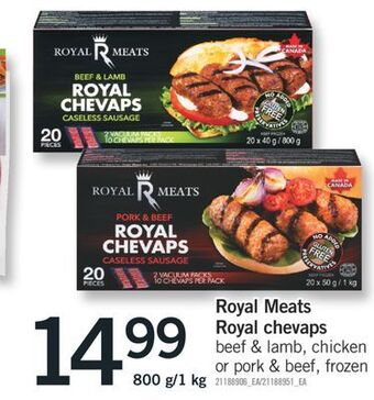 Fortinos Royal meats royal chevaps, 800 g offer