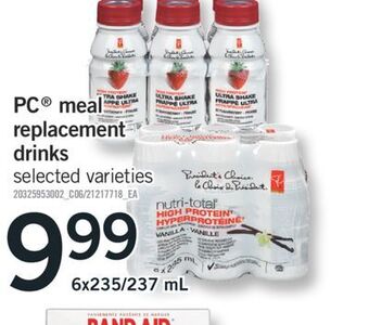Fortinos Pc® meal replacement drinks, 6x235/237 ml offer