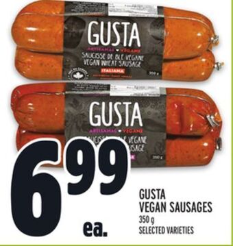 Metro Gusta vegan sausages offer