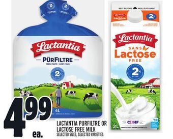 Metro Lactantia purfiltre or lactose free milk offer