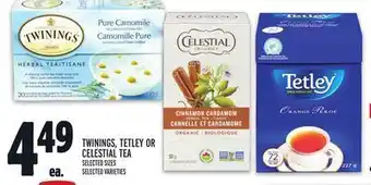 Metro Twinings, tetley or celestial tea offer