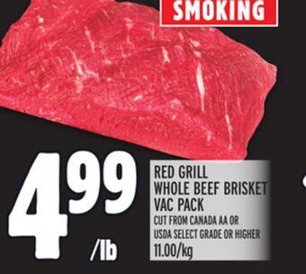 Metro Red grill whole beef brisket vac pack offer
