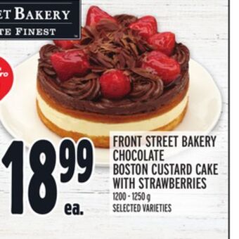 Metro Front street bakery chocolate boston custard cake with strawberries offer