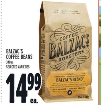 Metro Balzac's coffee beans offer