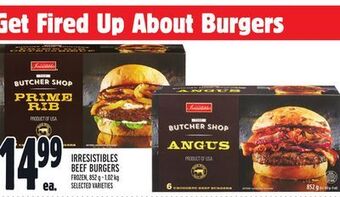 Metro Irresistibles beef burgers offer