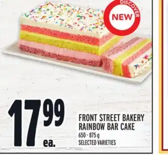 Metro Front street bakery rainbow bar cake offer