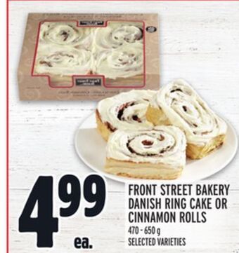 Metro Front street bakery danish ring cake or cinnamon rolls offer