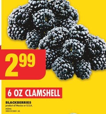 No Frills Blackberries, 6 oz clamshell offer