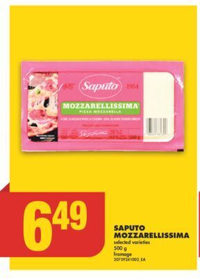 No Frills Saputo mozzarellissima, 500 g offer