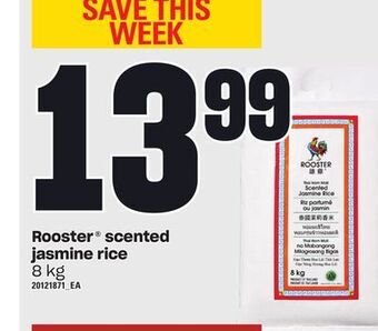 Loblaws Rooster scented jasmine rice, 8 kg offer