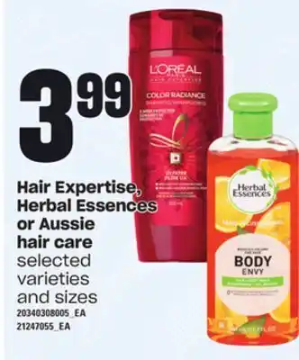 Loblaws Hair expertise, herbal essences or aussie hair care offer