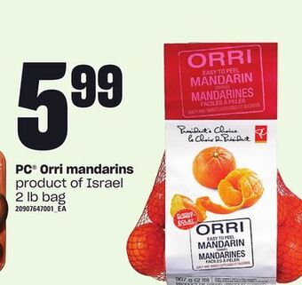 Loblaws Pc orri mandarins, 2 lb bag offer