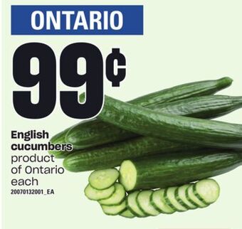 Loblaws English cucumbers offer