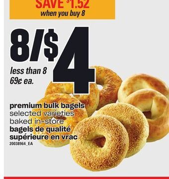 Independent Grocer Premium bulk bagels offer