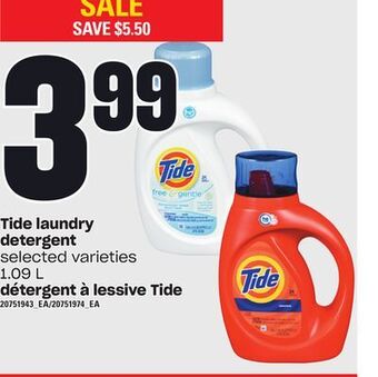 Independent Grocer Tide laundry detergent, 1.09 l offer