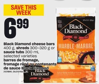 Independent Grocer Black diamond cheese bars, 400 g, shreds, 300-320 g or sauce tubs, 300 ml offer