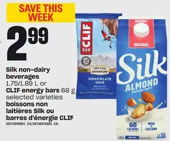 Independent Grocer Silk non-dairy beverages, 1.75/1.89 l or clif energy bars, 68 g offer