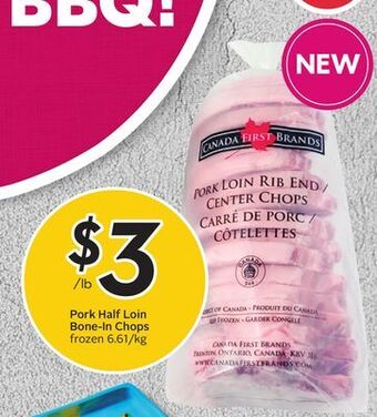 Sobeys Pork half loin bone-in chops offer