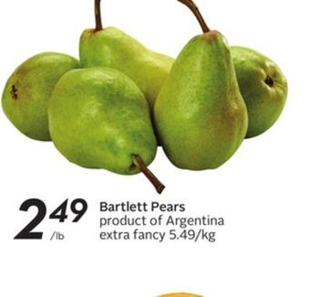 Sobeys Bartlett pears offer