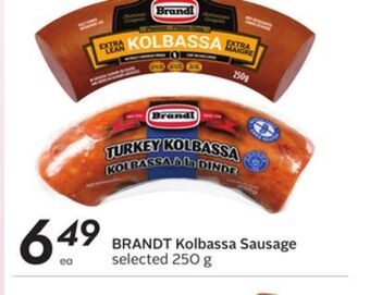 Sobeys Brandt kolbassa sausage offer