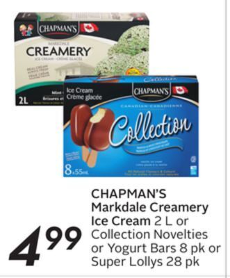 Sobeys Chapman's markdale creamery ice cream offer