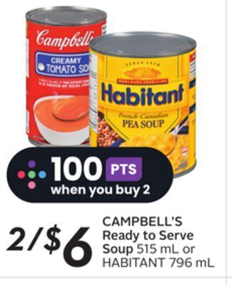 Sobeys Campbell's ready to serve soup offer