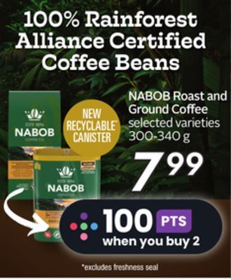 Sobeys Nabob roast and ground coffee offer