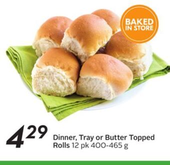 Sobeys Dinner, tray or butter topped rolls offer