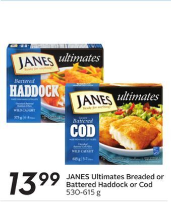 Sobeys Janes ultimates breaded or battered haddock or cod offer