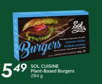 Sobeys Sol cuisine plant-based burgers offer