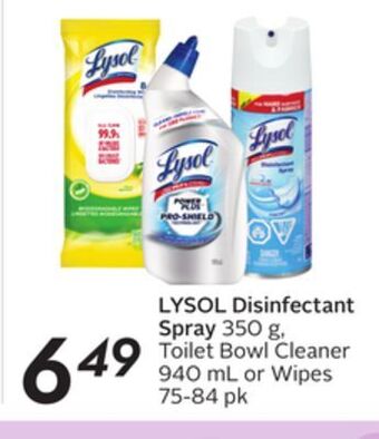 Sobeys Lysol disinfectant spray offer