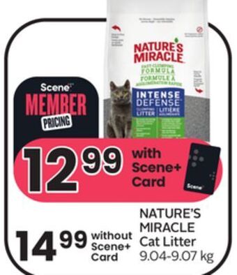 Sobeys Nature's miracle cat litter offer