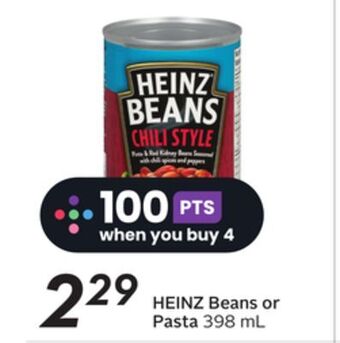 Sobeys Heinz beans or pasta offer