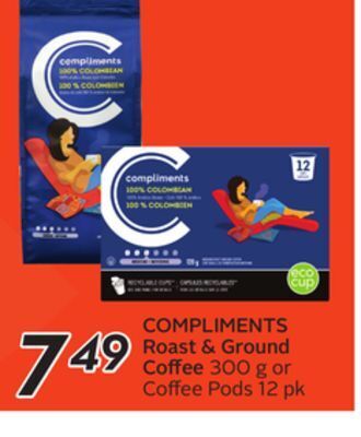 Sobeys Compliments roast & ground coffee offer