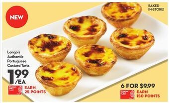 Longo's Longo's authentic portuguese custard tarts offer