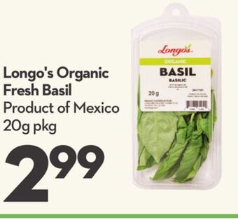 Longo's Longo's organic fresh basil offer