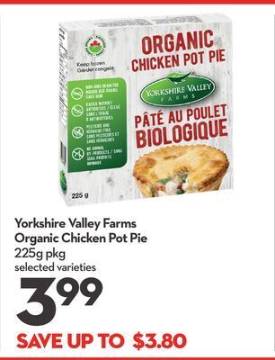 Longo's Yorkshire valley farms organic chicken pot pie offer