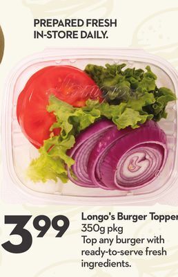 Longo's Longo's burger topper offer