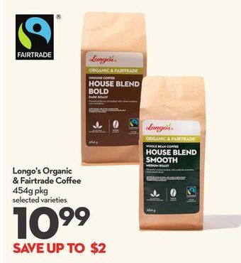 Longo's Longo's organic & fairtrade coffee offer
