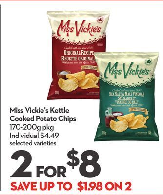 Longo's Miss vickie's kettle cooked potato chips offer