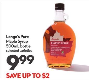Longo's Longo's pure maple syrup offer