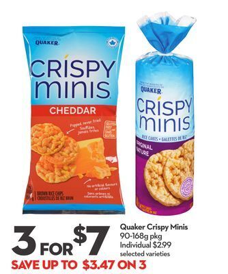 Longo's Quaker crispy minis offer