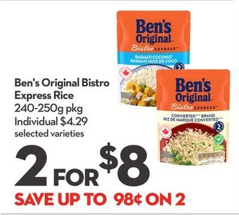 Longo's Ben's original bistro express rice offer