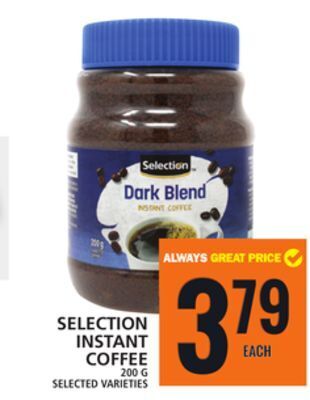 Food Basics Selection instant coffee offer