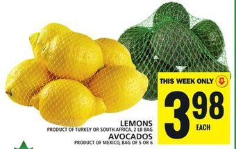 Food Basics Lemons or avocados offer