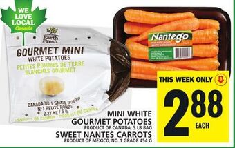 Food Basics Mini white gourmet potatoes or sweet nantes carrots offer